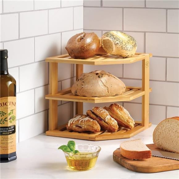Cabinet Shelf Organizer - Corner Shelf for Kitchen & Bathroom - Countertop - Picture 3 of 7